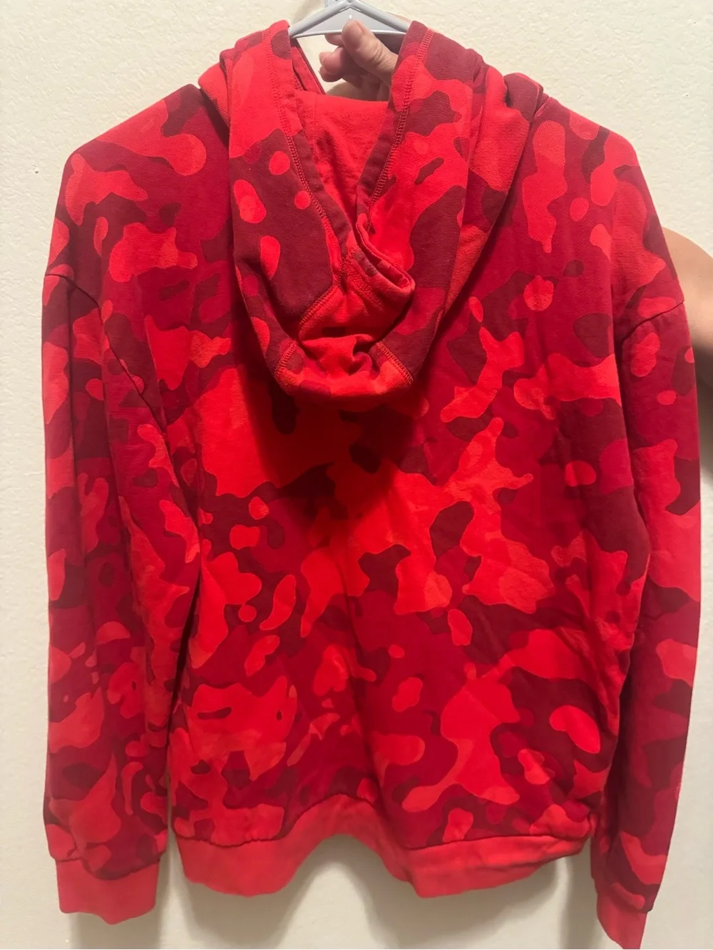 George Red Camo Hoodie with Black Logo size size S